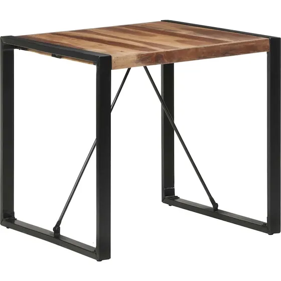 vidaXL spisebord 80x80x75 cm i massivt akacietræ og stål