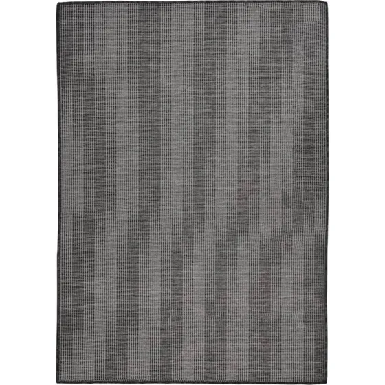 Fladvævet udendørstæppe 140x200 cm - grå