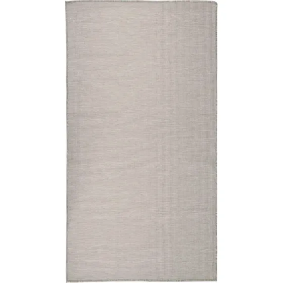 Fladvævet udendørstæppe 80x150 cm lysegrå