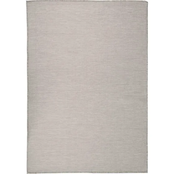 Fladvævet udendørstæppe 140x200 cm lysegrå