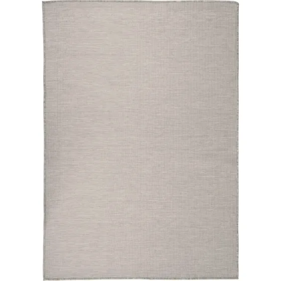 Fladvævet udendørstæppe 160x230 cm – lysegrå