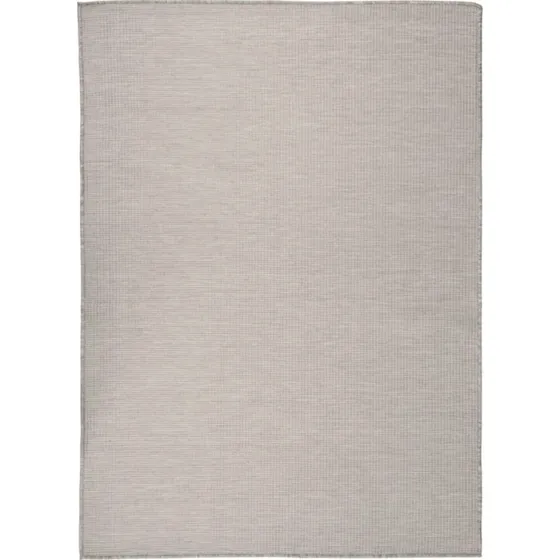 Fladvævet udendørstæppe 200x280 cm - lysegrå