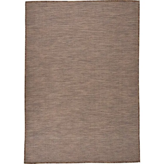 Fladvævet udendørstæppe 160x230 cm – brun, polypropylen