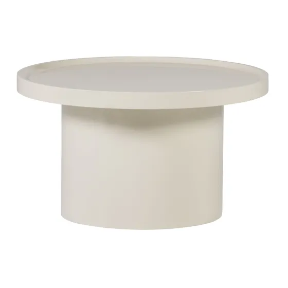 WOOOD Veluna Sidebord - Sand Højglans - Ø70 cm