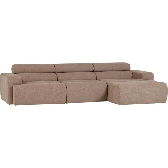WOOOD Novi Chaiselong Sofa Højre - Taupe Bouclé - 300 cm