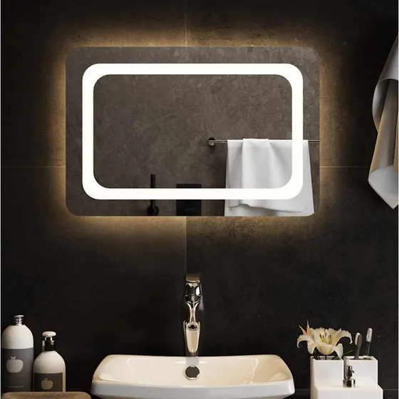 Badeværelsesspejl med LED og USB 60x40 cm (IP65)