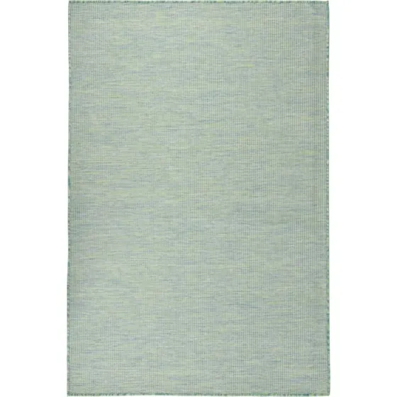 Fladvævet udendørstæppe 120x170 cm - turkis