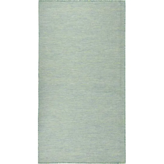 Fladvævet udendørstæppe 140x200 cm, turkis