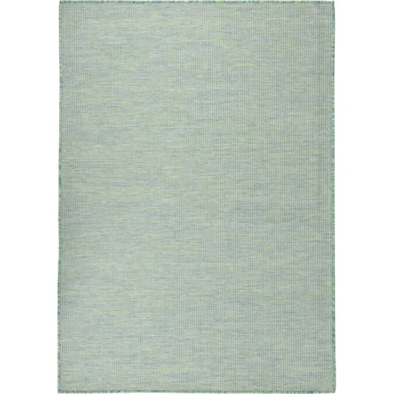 Fladvævet udendørstæppe 200x280 cm – turkis