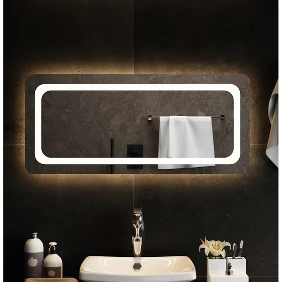 Badeværelsesspejl med LED 90x40 cm, IP65, USB