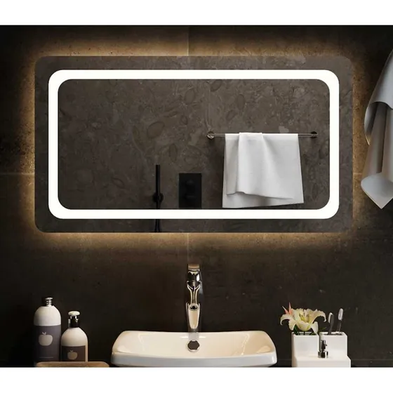 LED badeværelsesspejl IP65 80x50 cm med USB