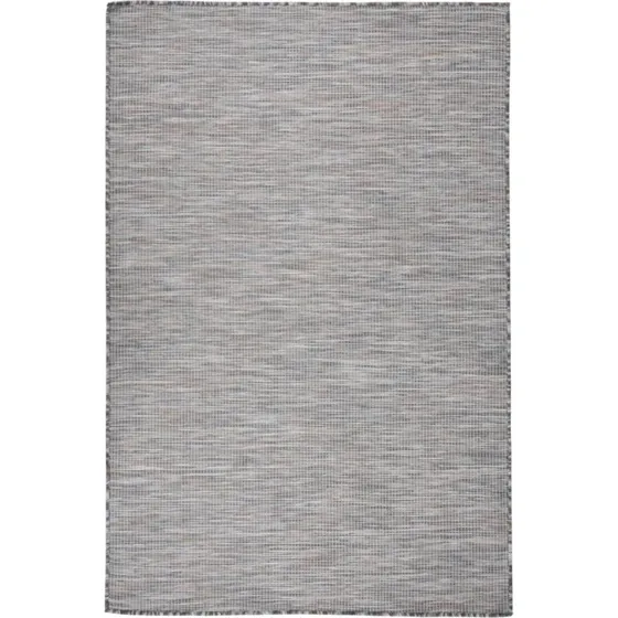 Fladvævet udendørstæppe 120x170 cm - brun/blå (polypropylen)