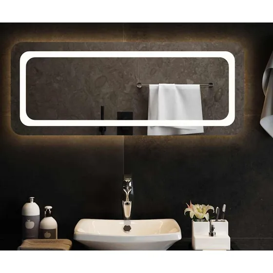 LED badeværelsesspejl 100x40 cm IP65 med USB
