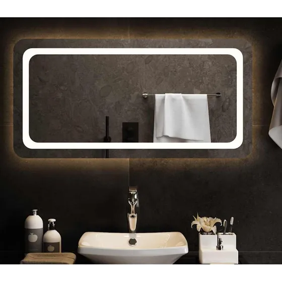 Badeværelsesspejl LED 100x50 cm - IP65, USB