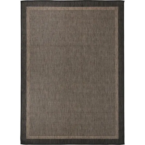Fladvævet udendørstæppe 200x280 cm – mørkebrun