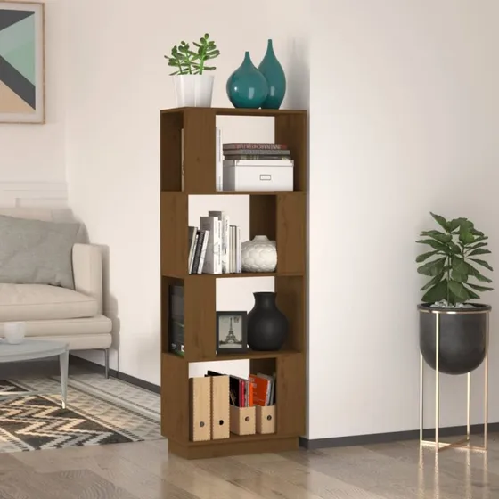 Bogreol/rumdeler 51x25x132 cm - massivt fyrretræ