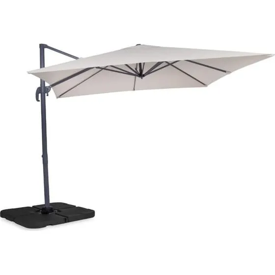VONROC Premium Pisogne Parasol 300x300cm | Beige | Aluminium
