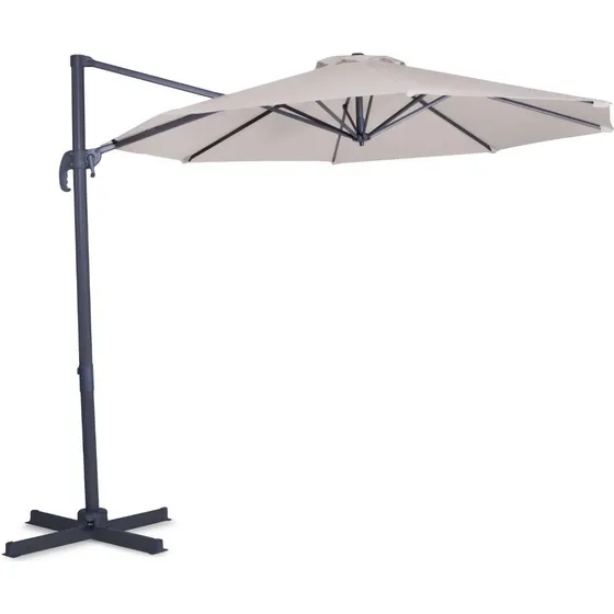 VONROC Premium Bardolino Parasol Ø300cm - Beige