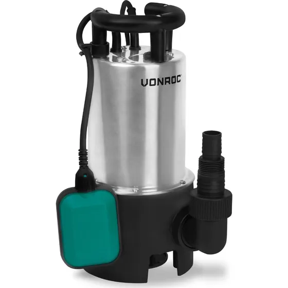 VONROC Dykpumpe SP505AC - 850W - 14000 l/t - Rustfrit stål