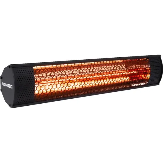 VONROC Marsili Terrassevarmer - 2000W Infrarød - Sort