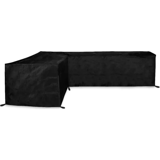 VONROC L-formet Lounge Sofa Overtræk – 250x250x90 cm – Sort