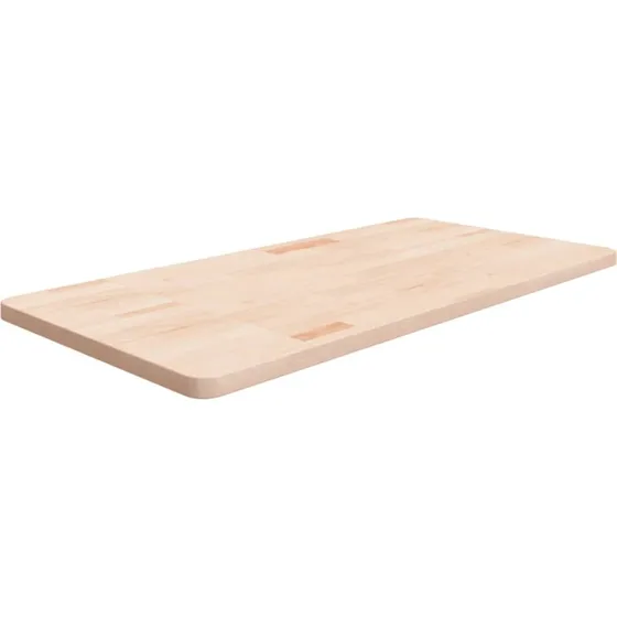 Bordplade i massivt egetræ 100x50x2,5 cm ubehandlet