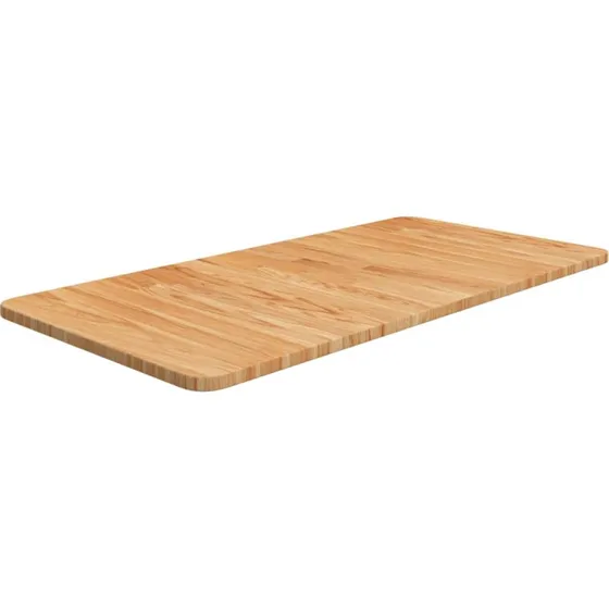 Bordplade til badeværelse 80x40 cm i massivt egetræ, lysebrun