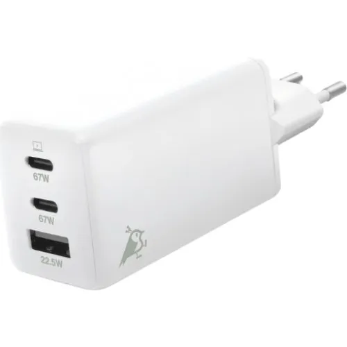 Aqiila Chargebird W3 65W GaN Oplader - 3 porte