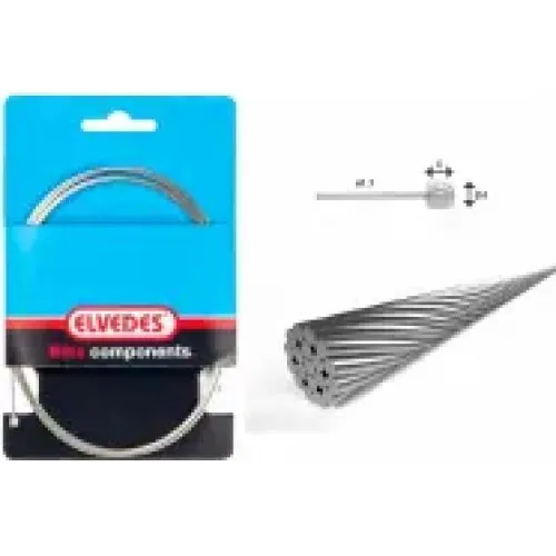 Elvedes Gearwire 1x19 ø1,1/3000mm ø4x4mm til cykel