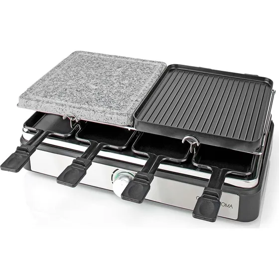 Gastronoma Raclette & Stengrill-sæt til 8 personer, 1400W