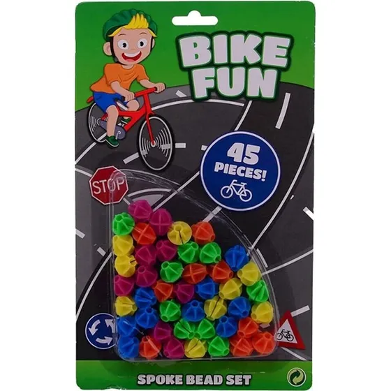 John Toy Bike Fun 45 farverige egerperler til børnecykel