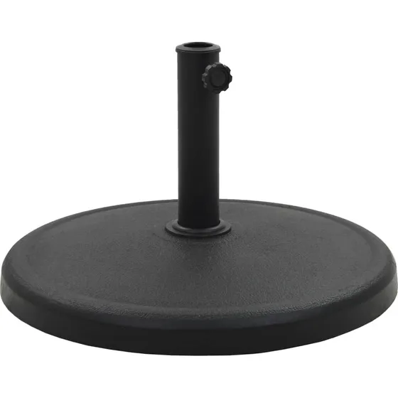 vidaXL Parasolfod Rund Polyresin 19 kg - Sort