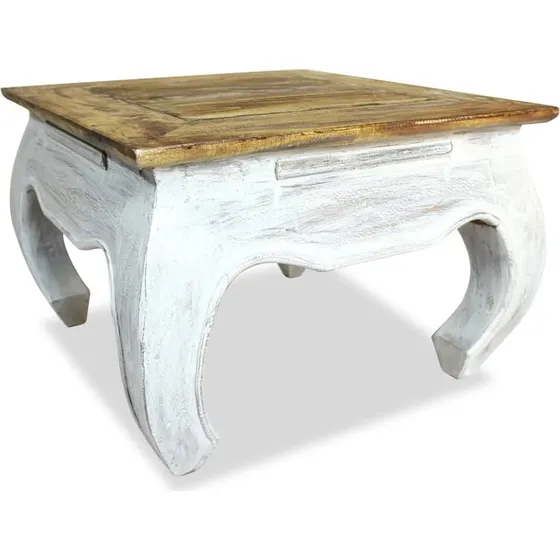 vidaXL sidebord i massivt mahognitræ, 50x50x35 cm