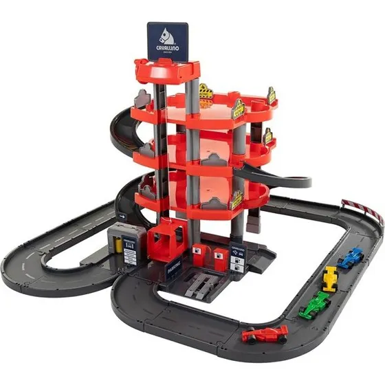 Cavallino Racing 4-etagers parkeringshus med 4 biler