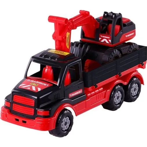 Cavallino Toys Mammoth Torpedo Lastbil med Gravemaskine, 44,5 cm