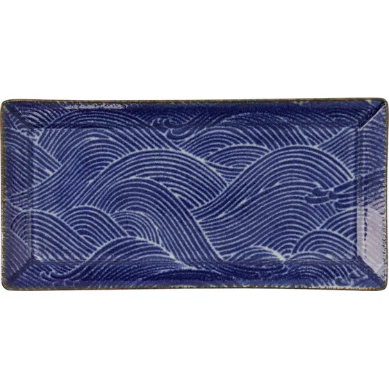 Tokyo Design Studio Aisai Seigaiha tallerken 23 x 11 cm