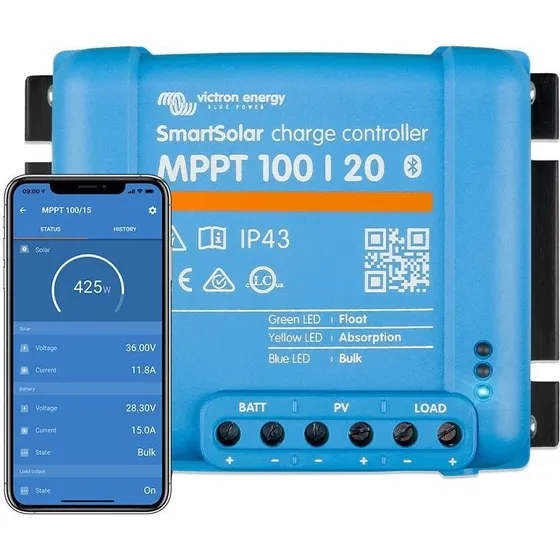 Victron Energy SmartSolar MPPT 100/20 Solcelleregulator (op til 48V)