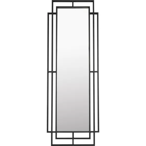 Dutchbone Ramsey Spejl - Art Deco Sort Stål - 170x60 cm