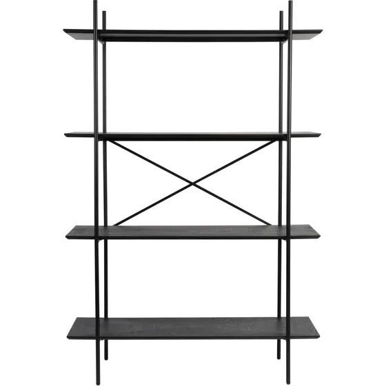 Studio White Cabinet antracit reol H180xB120xD40 cm