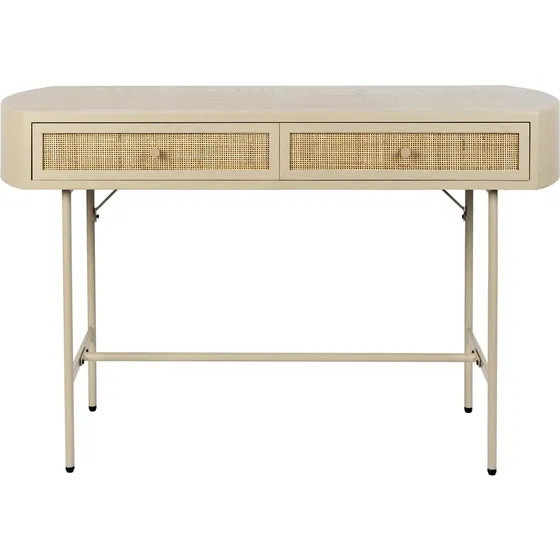 Studio White Amaya Konsolbord med Rattan-skuffer, 120x40 cm
