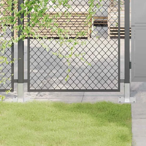 vidaXL Stolpefødder firkantet 51x51 mm - 12 stk. galvaniseret stål