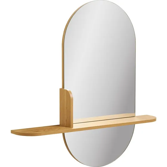 Barco Spejl med hylde, egetræslook 92x15x94,5 cm