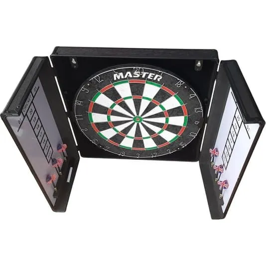 MASTER Aluminiumskab med dartskive og pile