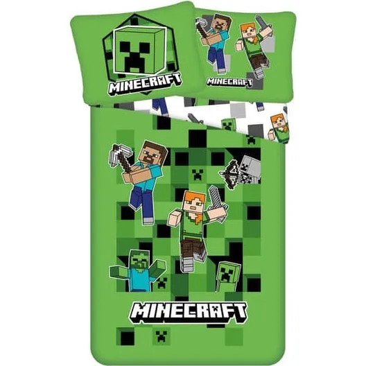 Minecraft Sengesæt 140x200 cm med pudebetræk 70x90 cm