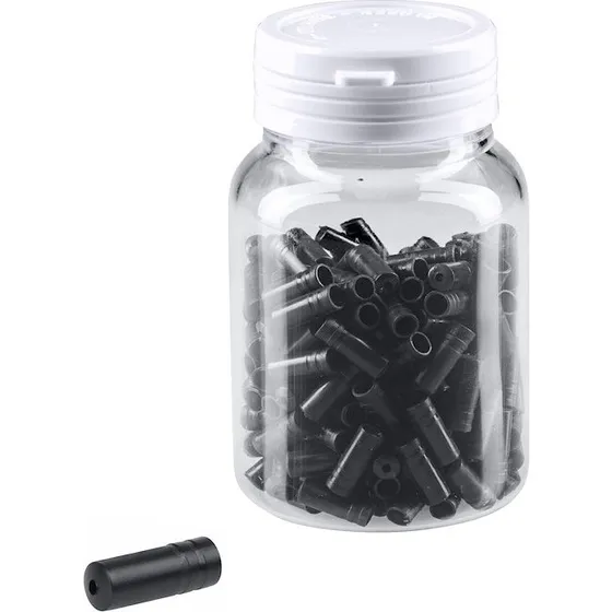 FORCE kabelender til 4mm gearkabel, 200 stk. - Sort