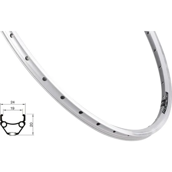 FORCE Classic 28" cykelfælg (622x19) aluminium - Sølv