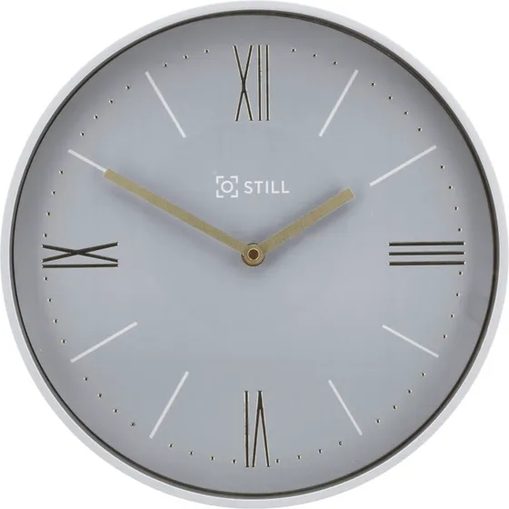 Still vægur Ø30 cm grå/guld
