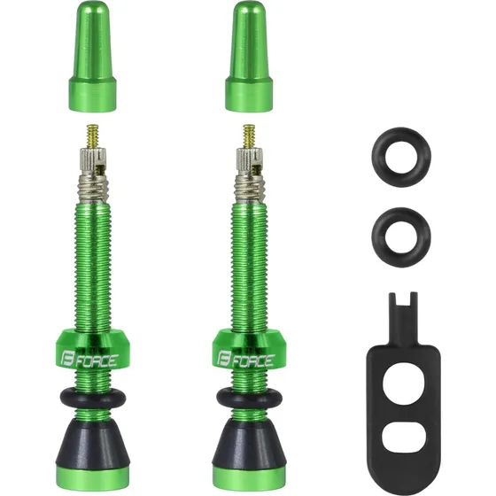 Force ventil sæt til tubeless, grøn, 44 mm (2 stk.)