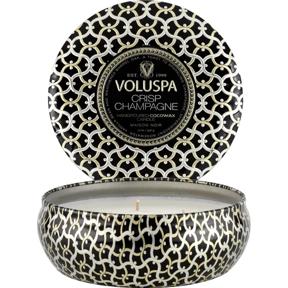Voluspa Crisp Champagne 3-Wick Tin Candle, 340g