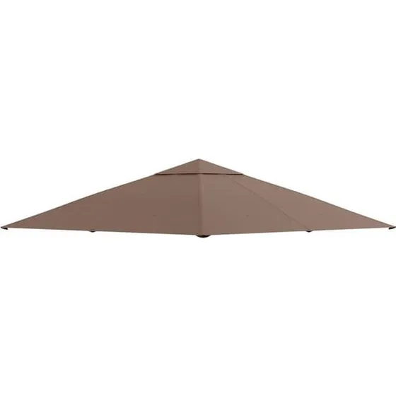 Erstatningstag til pavillon, 2,93x2,93 m, polyester, kaffe